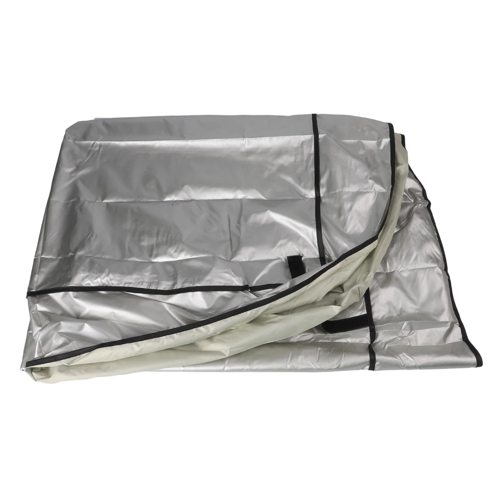Swing Canopy Replacement for Outdoor Garden Chair with Weather Resistant Silver Fabric and Secure Corner Anchoring Design