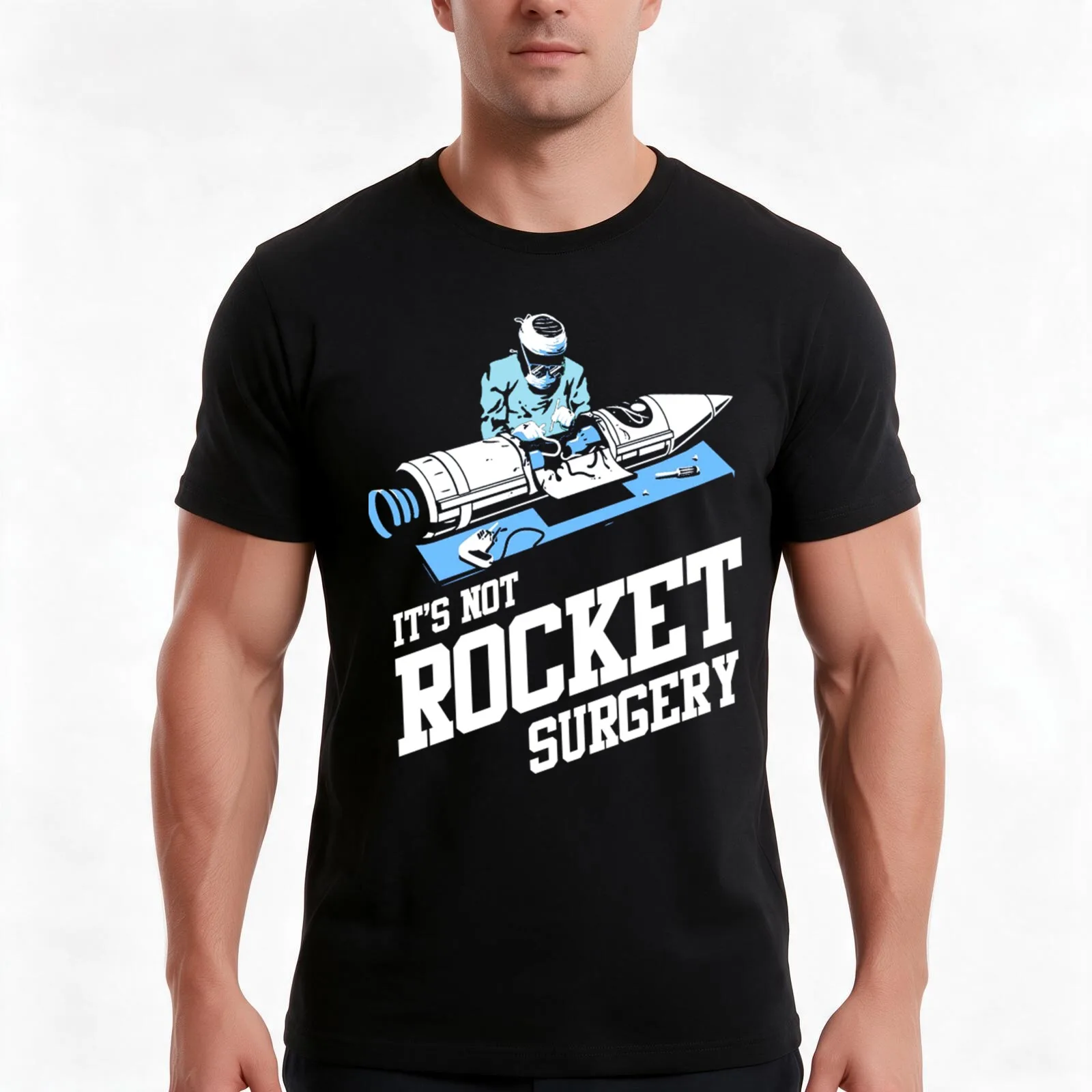 It&39;s Not Rocket Surgery T-Shirt Summer Casual Cotton Tee Oversized Streetwear Tops Vintage Graphic Print Unisex Men Women