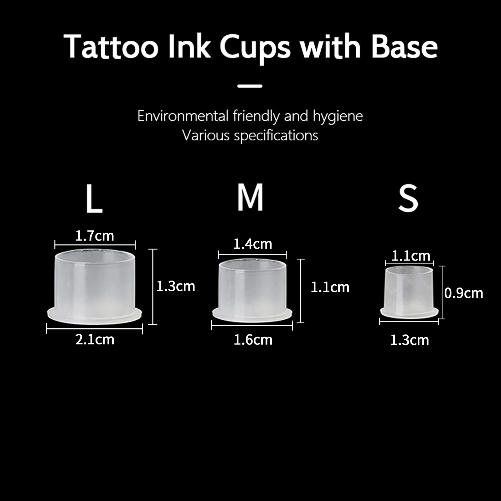 Tattoo Ink Cups POSEIDON 1000Pcs Tattoo Ink Cups For Permanent Makeup Tattoo Machine Disposable Tattoo Ink Cups Tattoo Supplies