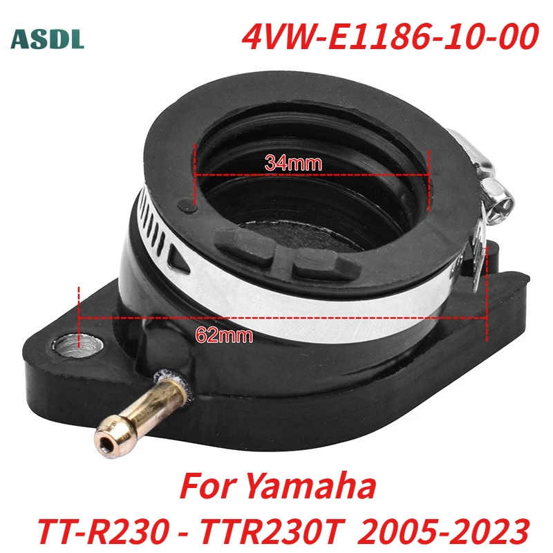 4VW-E1186-10-00 para Yamaha TT-R230 TTR230T TTR 230 2005-2023 carburador de motocicleta colector de entrada de aire brida de arranque