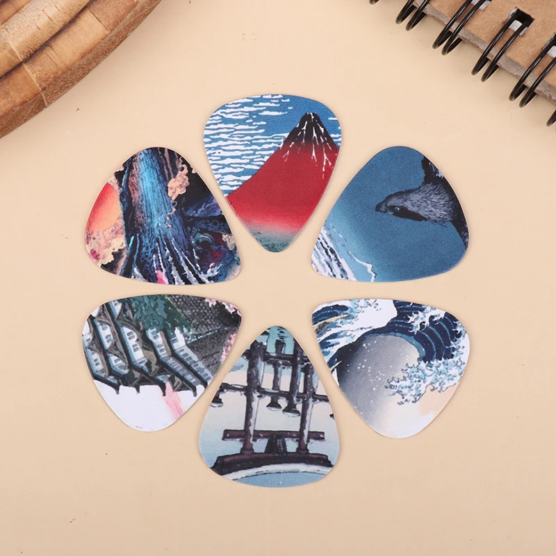 

10 шт. смешанная живопись шрапнельные медиаторы для гитары плектр гладкие медиаторы для бас-гитары укулеле аксессуары для акустической электрогитары