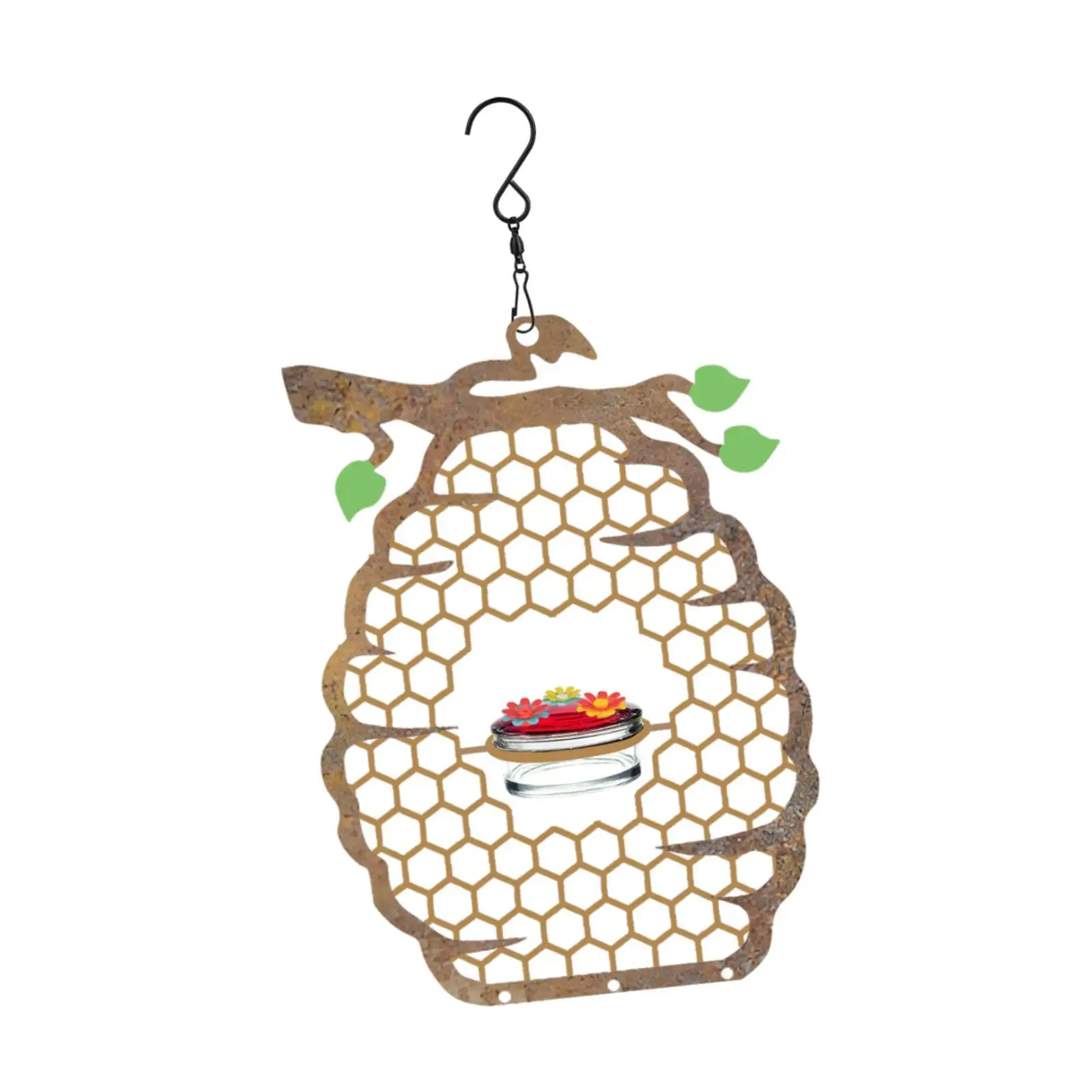 Metal Hanging Bird Feeder Outdoor Automatic Hummingbird Feeder Station Yard Decoration for Garden Patio