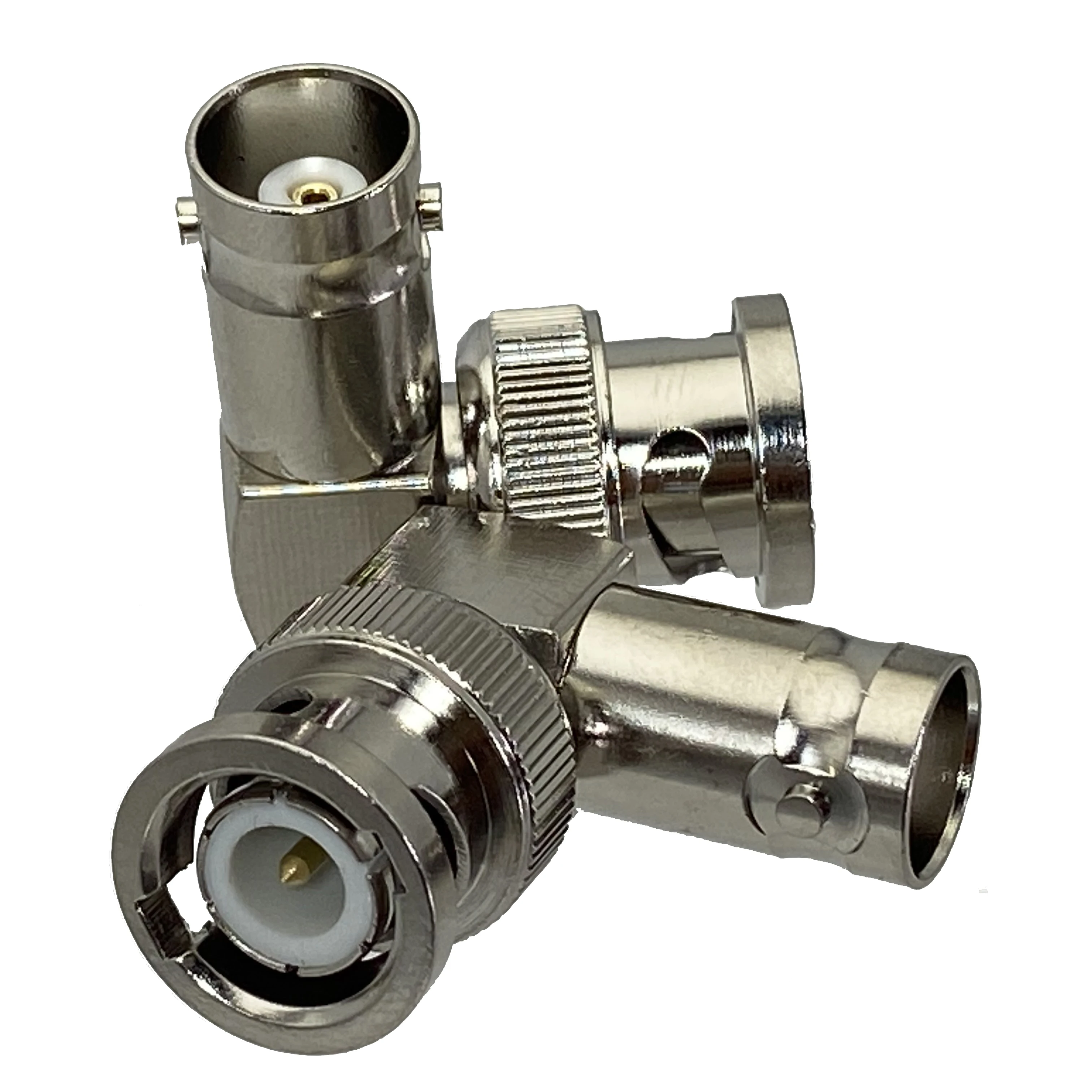 1Pcs BNC Male plug to BNC Female jack Right angle RF Adapter Connector Coaxial High Quanlity