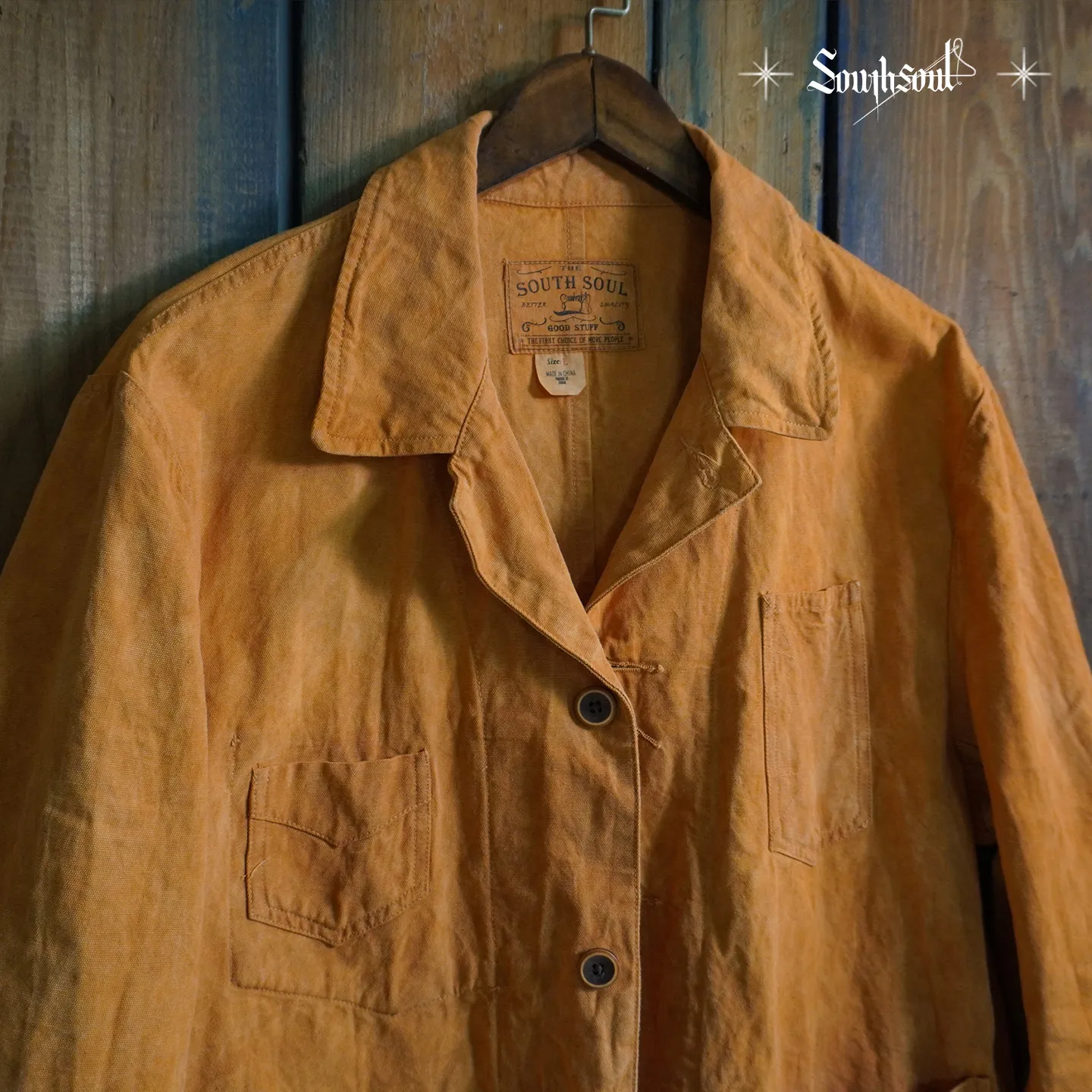 Pure Cotton Handmade Plant Dyed Mud Dyed Railway Tooling Jacket Natural Grass and Wood Dyed Red Mud Coat