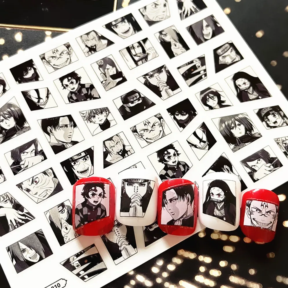 

Newest TSC-310 series Anime Boy Designs 3d Nail Art Sticker Nail Decal Decor Slider Stamp accessories