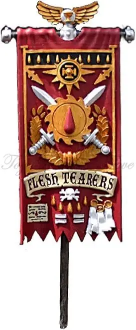 【맞춤형】JOYTOY 40k 1/18 액션 피규어 액세서리 군사 깃발 배너 1개