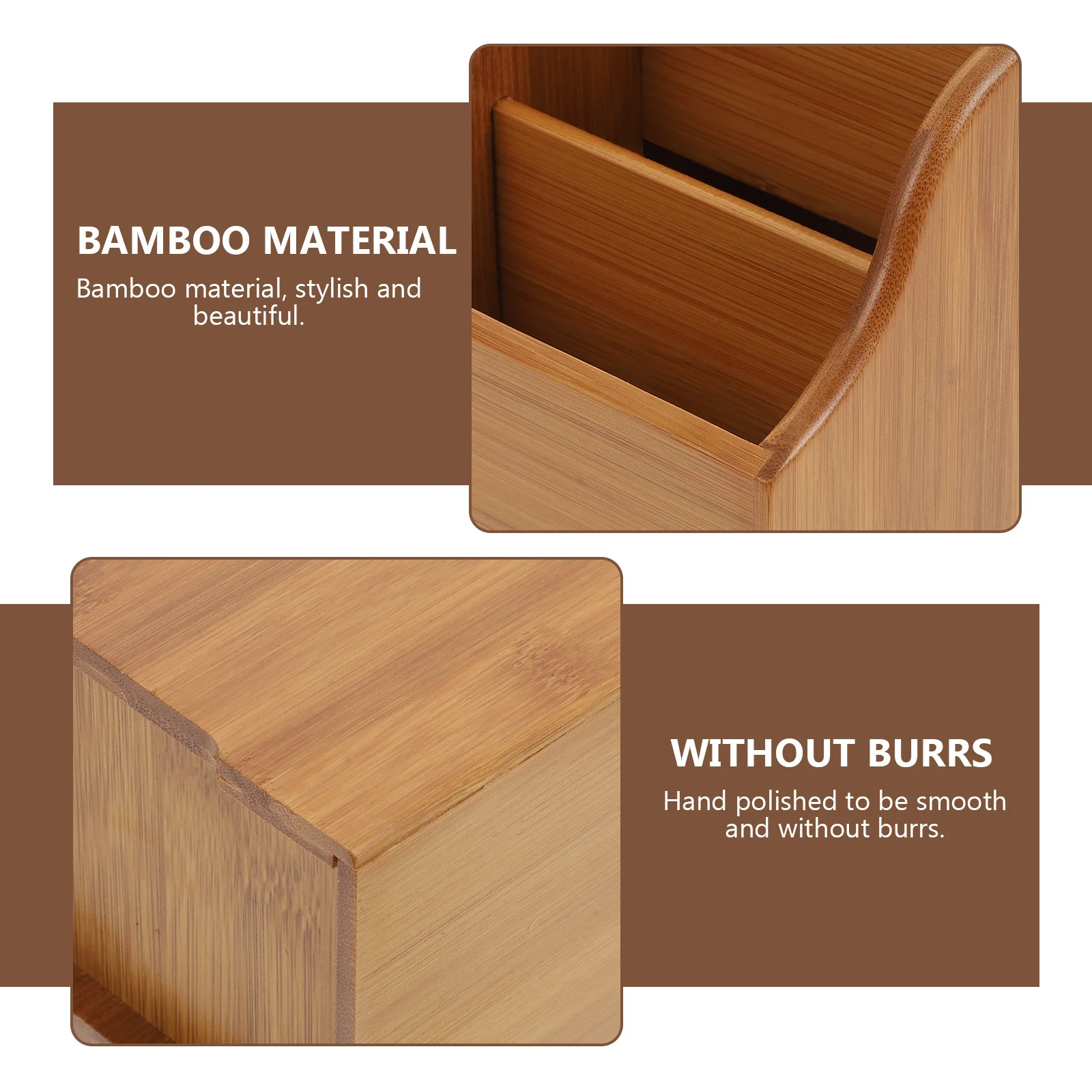 

1 шт., бамбуковый органайзер для ручек, ящик для хранения с несколькими отделениями для домашнего офиса, декор стола, держатель контроллера, ящик для хранения телефона
