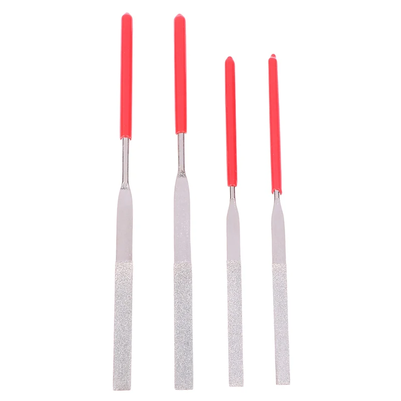 2Pcs Diamond File Set 3x140mm 4mmx160mm Mini Needle File For Stone Glass Metal Carving Craft Hand Tools Needle File Set