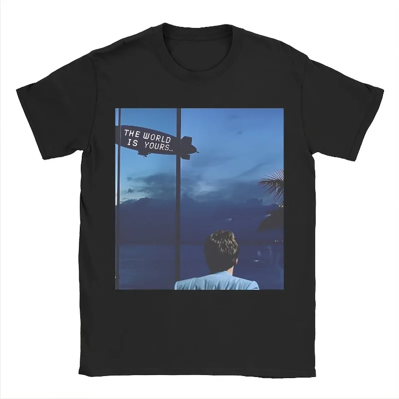 Trendy Street Y2K Tony Montana World Belongs To You T-shirt Summer New Casual Fashion Unisex T-shirt