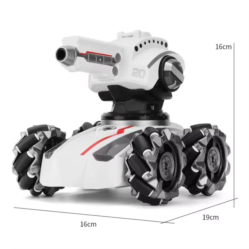 어린이를 위한 제스처 RC 탱크 360 °   회전 원격 제어 자동차 사격 장난감, 장갑 및 원격 제어 생일 선물