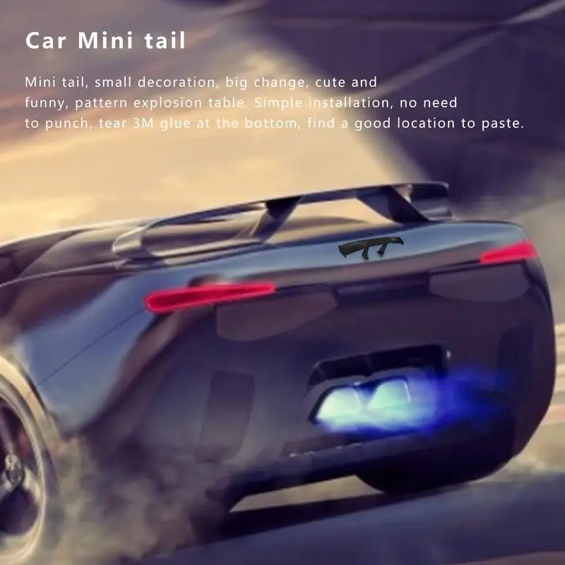 Car Tiny Tail Wing Black ABS Mini Rear Wing Spoiler Universal Car Refitting Tool Spoiler Durable Small Spoiler Rear Spoiler