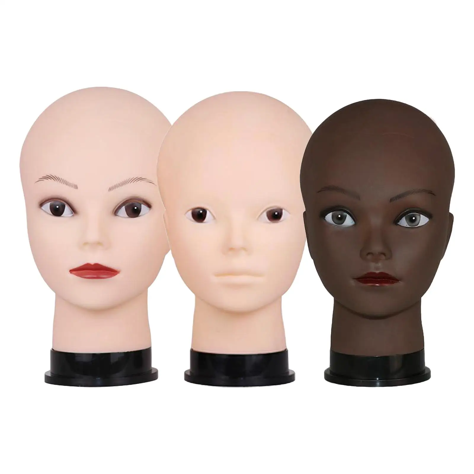 Bald Head with Professional Cosmetology for Wig Making Display Hat Glasses or Display Head Model