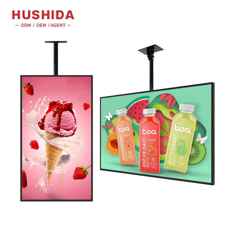 32 43 49 55inch Super Thin Restaurant Wall Mount Digital Signage Android Lcd Advertising Display Screen Digital Menu Board