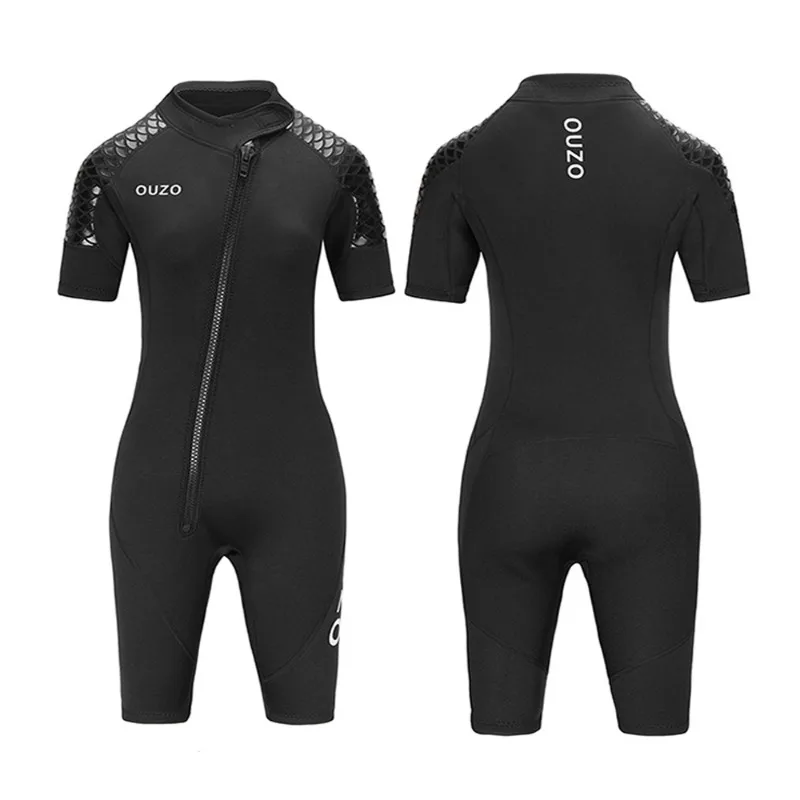 

3mm Neoprene Diving Suit Men Women Short-sleeved Shorts One-piece Wetsuit Warm Snorkeling Surfing Swimsuit for Water Sports