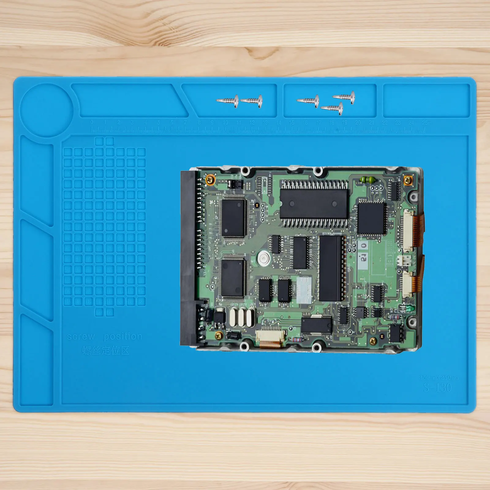 1 مجموعة سيليكون حصيرة لإصلاح الهاتف الكمبيوتر حجم كبير الحرارة معزول منضدة حامي محطة لحام حصيرة أدوات لحام #1