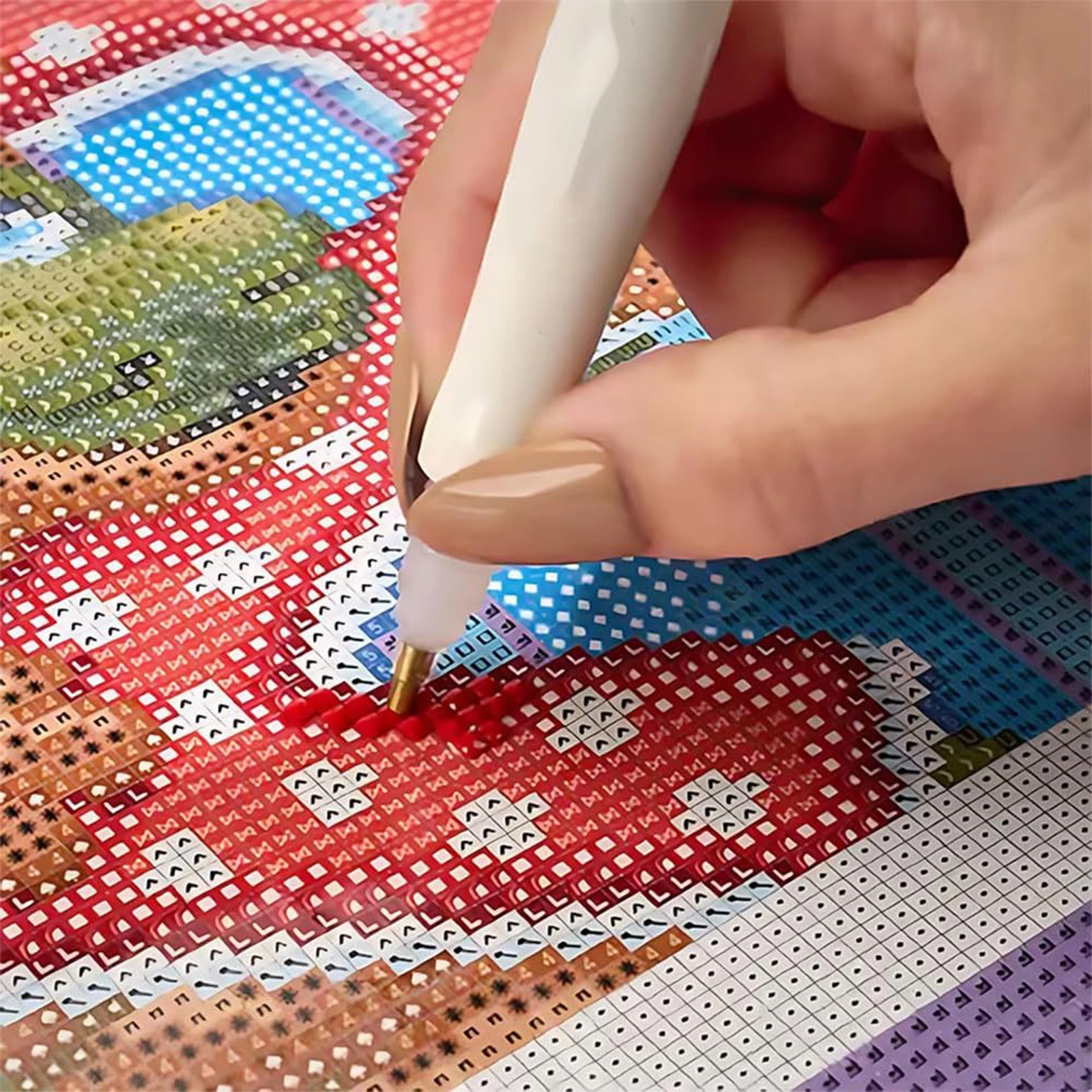 Kit Kalender Seni Berlian DIY 12 Bulan Dekorasi Rumah Kreatif dengan Batu Rhinestone Berkilau untuk Relaksasi dan Personalisasi