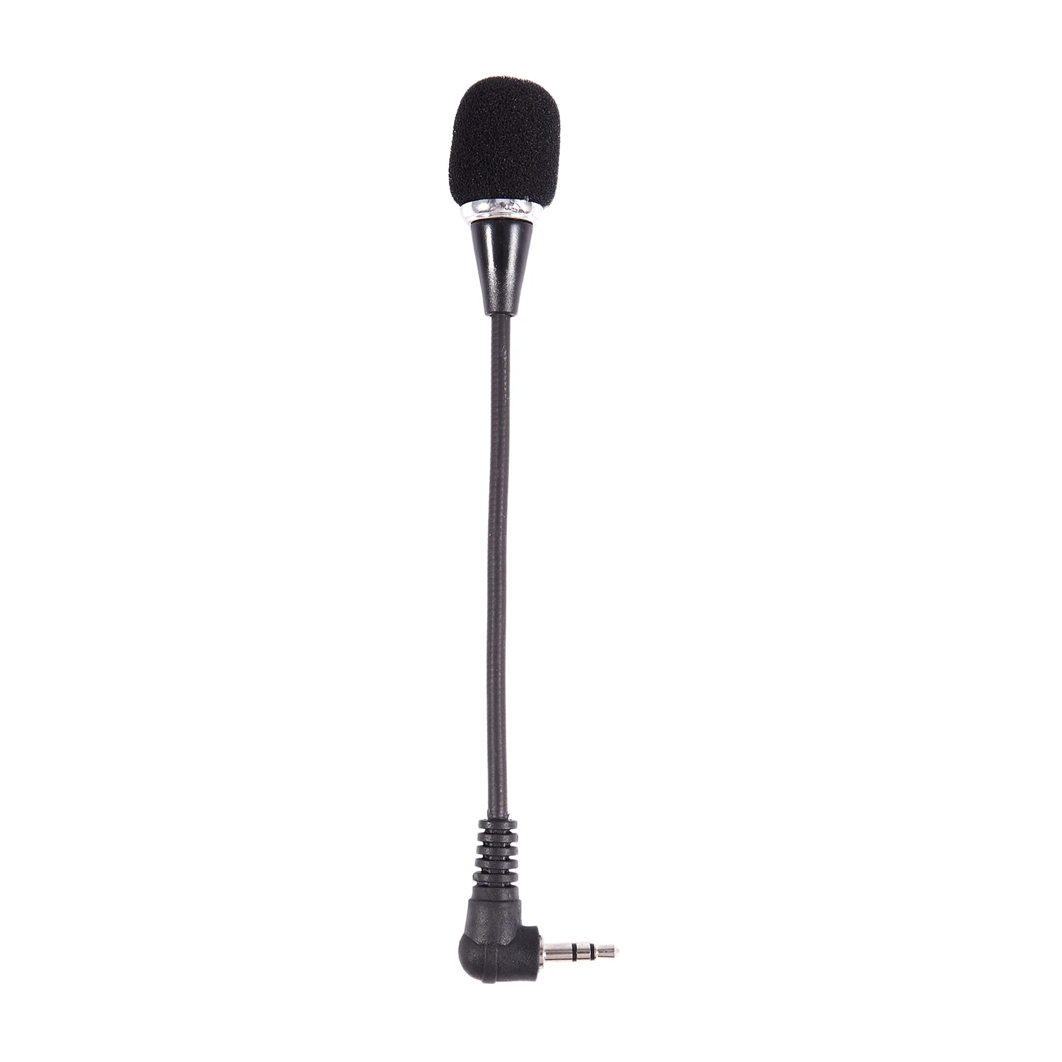 (▲★HUND)Flexible 3.5mm Jack Mini Microphone Mic For PC Laptop Desktop Skype Black