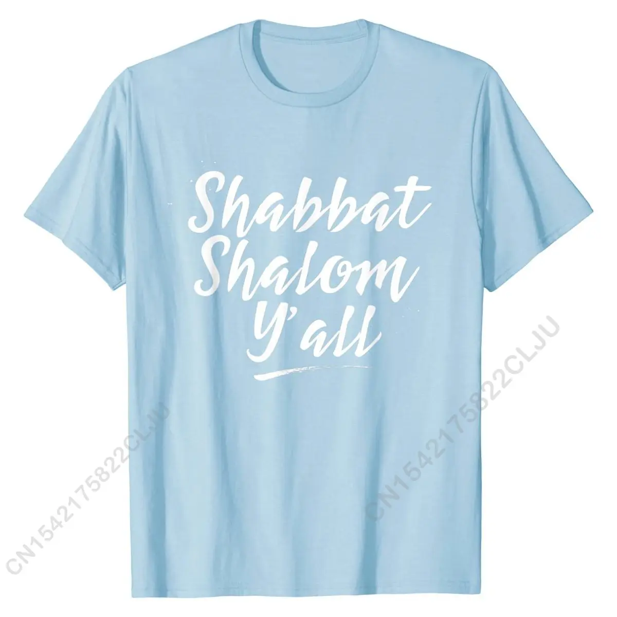 Shabbat Shalom Y\'all Messianic Jewish Funny Tee T-Shirt Camisa Tops Tees For Men Cotton Top T-shirts Summer Brand New