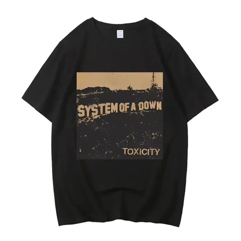 T-shirt Clothing Street Tshirt Rock T Shirt Alternative High Quality T-shirt System of A Down Toxicity Music Album Cover