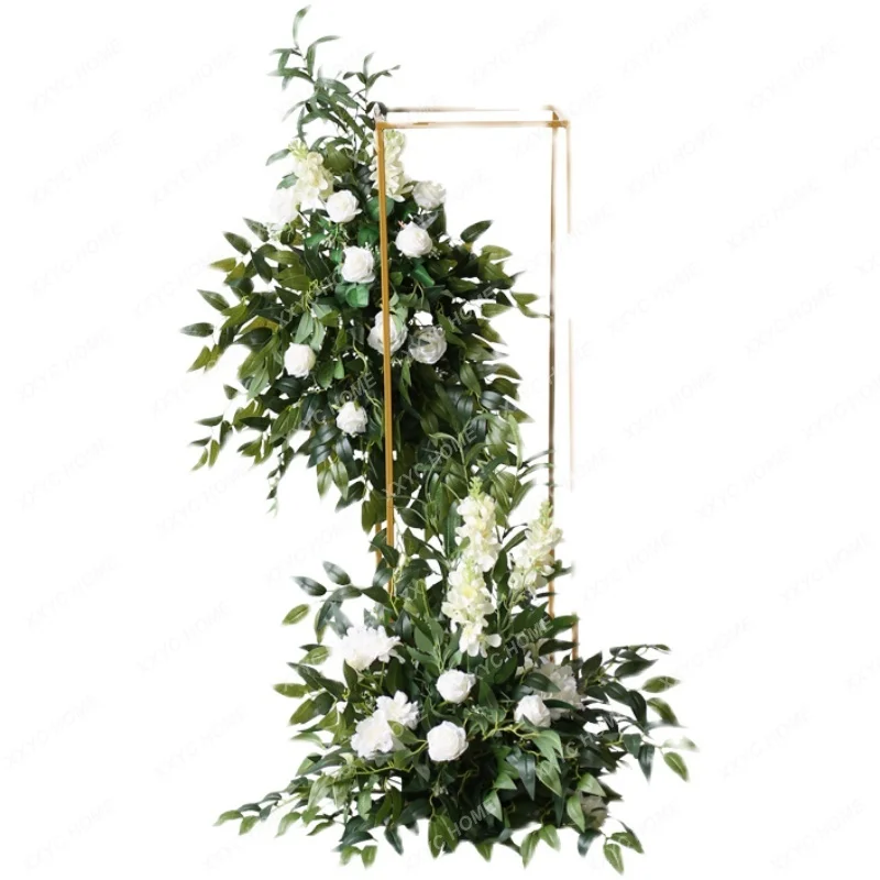 

Mori Style Layout Geometric Flower Stand Floral Ball Hanging Stage Floor Ornaments Flower Arrangement Background Simulation