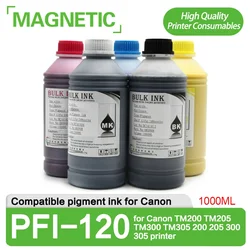 1000ML/bottle PFI120 PFI 120 pigment ink for Canon TM200 TM205 TM300 TM305 200 205 300 305 printer