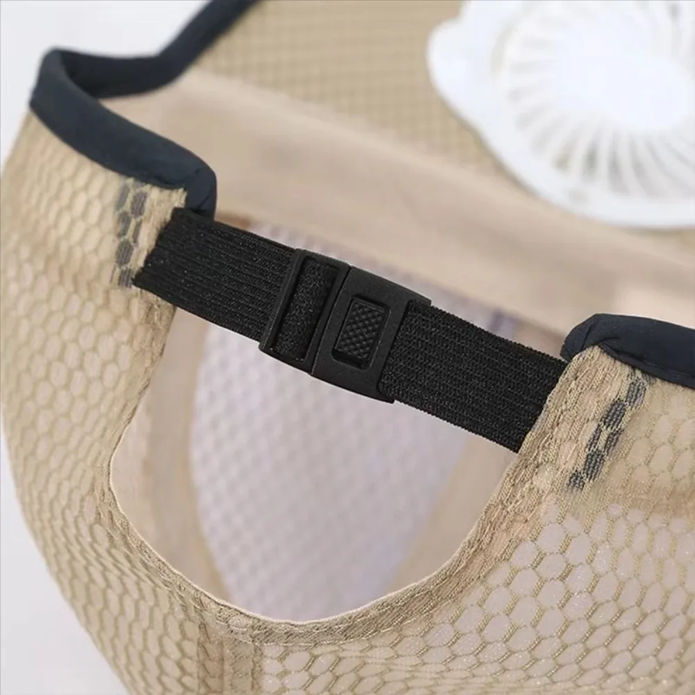 Sun Protection Solar Powered Fan Hat Strong Wind UV Protection Breathable Mesh Sun Hat Unisex Portable Summer Fan Visor Cap view 4