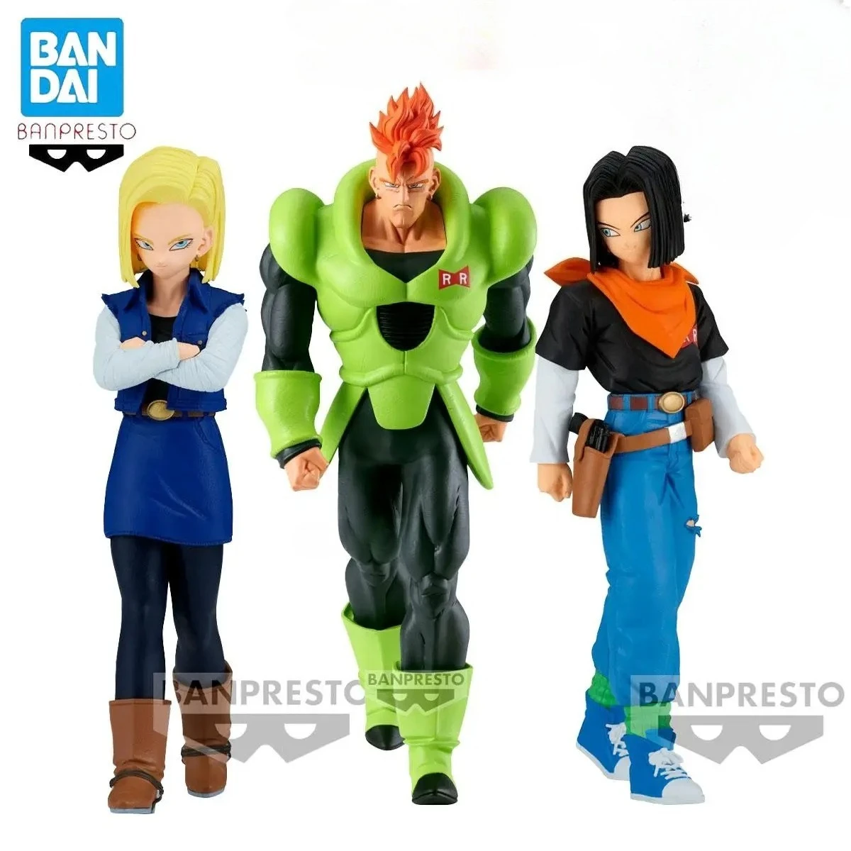 

Подлинная официальная оригинальная Bandai Banpresto Dragon Ball Solid Edge работает Android 16, Android 17, Android 18, Коллекционная модель аниме