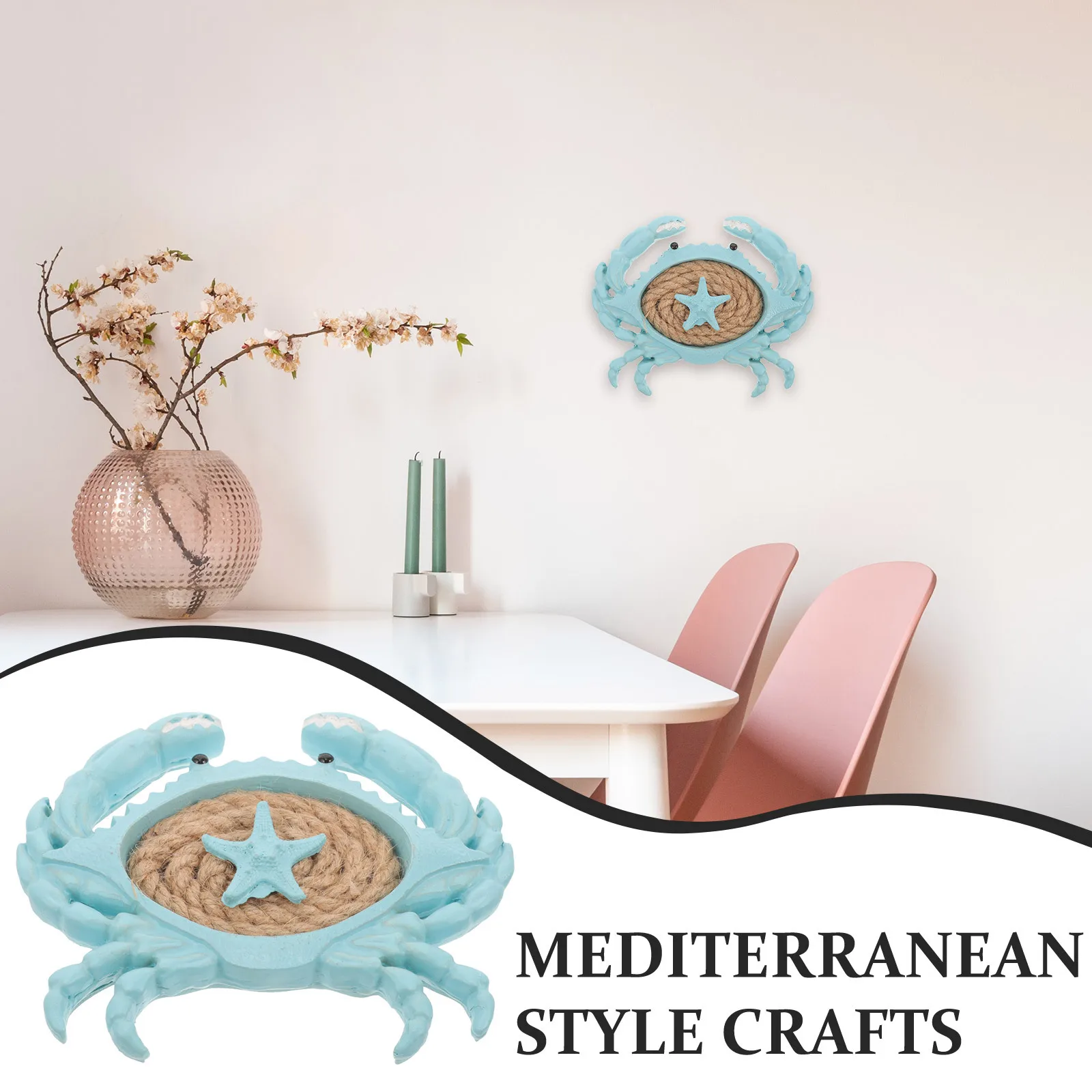 

Wall Hanging Decor Decoration Crab Decorations Ocean Themed Room Nautical Kitchen