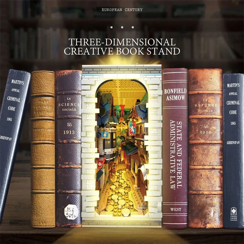 Reobrix 66026 MOC Città medievale europea Libro di Marke Mattoni Casa modulare Architettura Viste stradali Modello Building Block Giocattoli