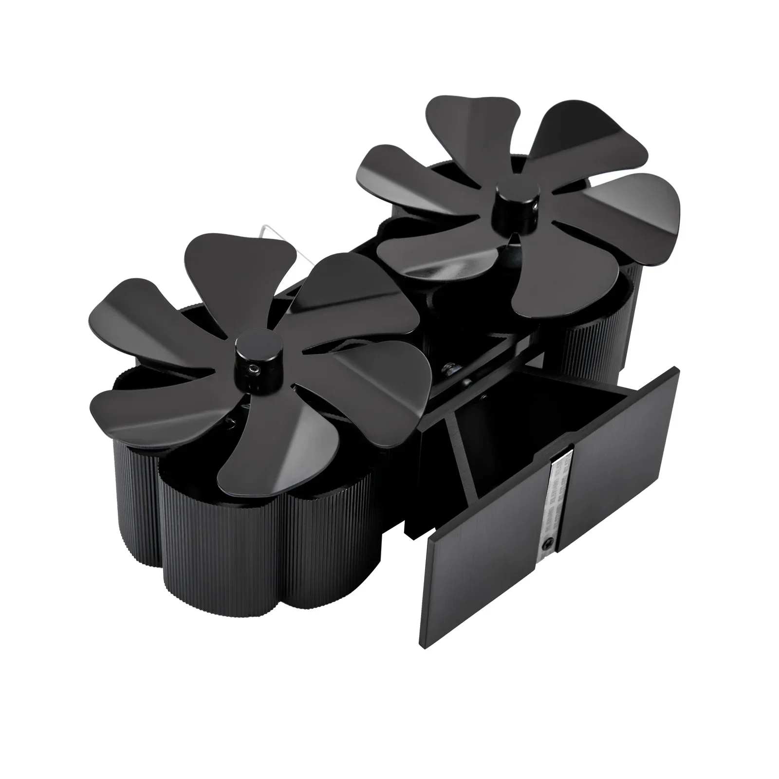 

%A Wood Stove Fan Heat Powered Non-Electric 12 Blade Fireplace Fan for Wood Burning Stove Dual Motors