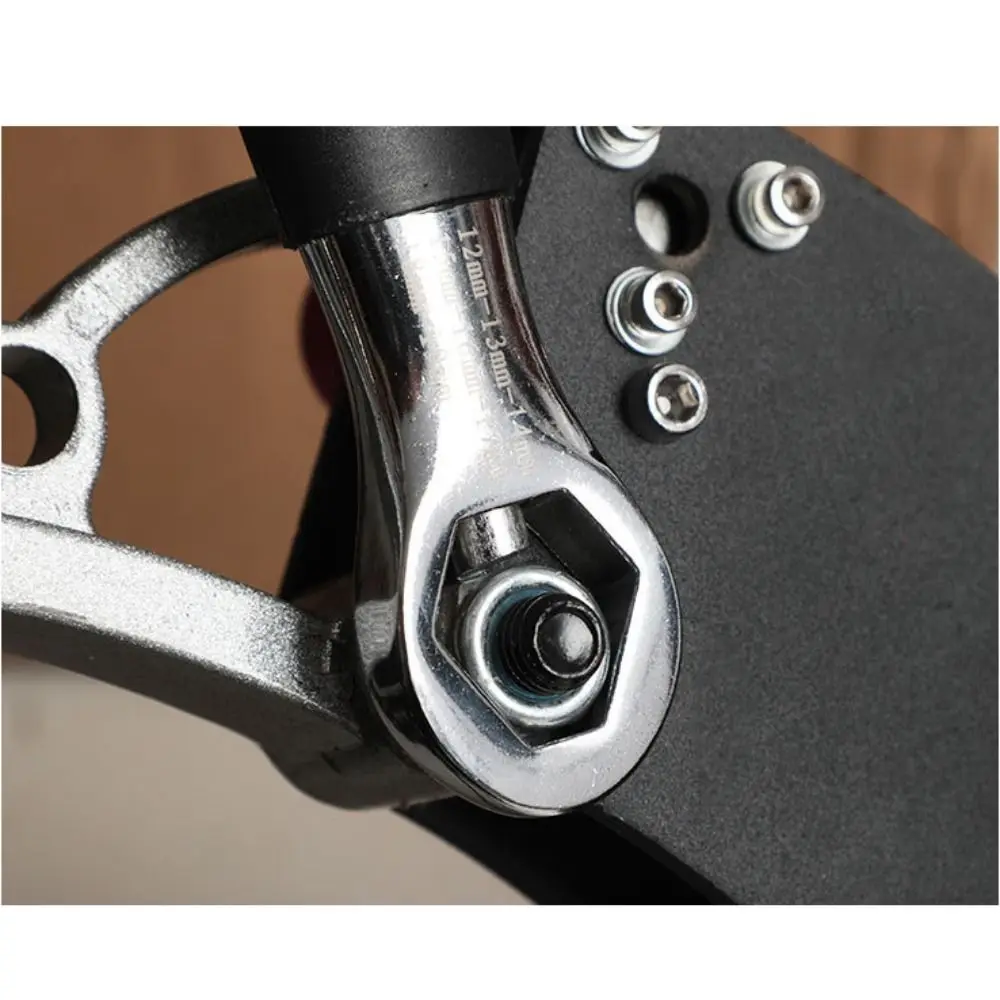 مفتاح ربط عالمي قابل للتعديل CR-V مفتاح 7-19 مللي متر مفتاح ربط قابل للتعديل متعدد الوظائف تدوير نهاية مزدوجة أداة يدوية مرنة #3