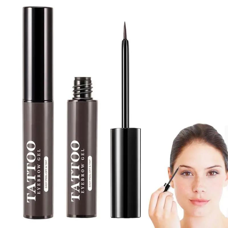 Tinted Brow Gel Water Resistant Peel Off Eye Brow Makeup With Brow Templates Daily Use Eye Brow Dye Makeup Last Up To 3 Days