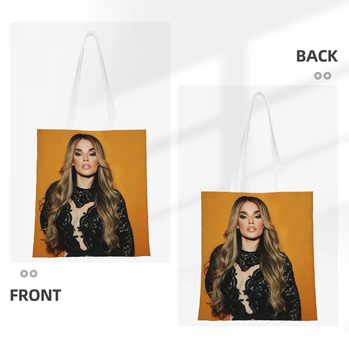 Melody Esa Diva Spain Eurovision 2025 Merch  Shopping Bags Women Canvas The Tote Bag Folding Girls Shoulder Tote Travel Handbag