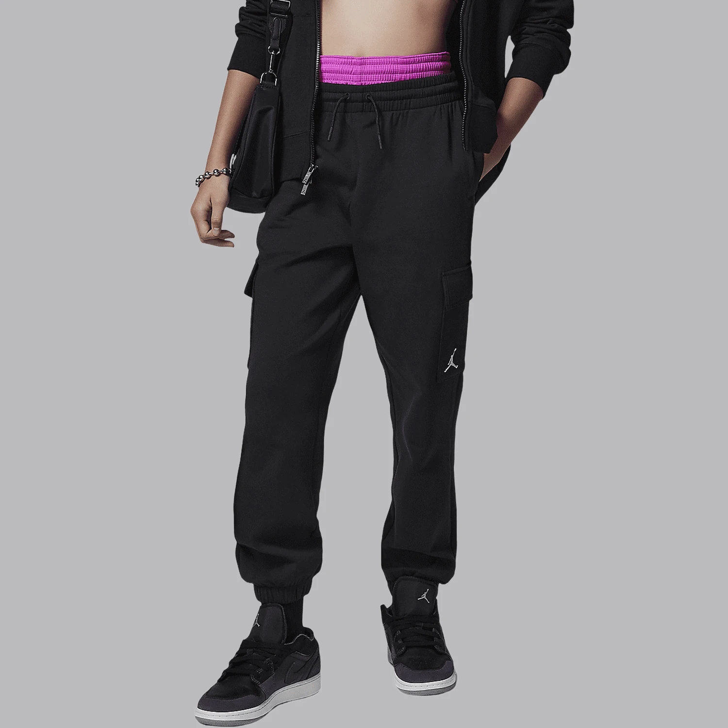 

Nike genuine JORDAN children's sports printed knitted workwear, foot pants HV1522-010