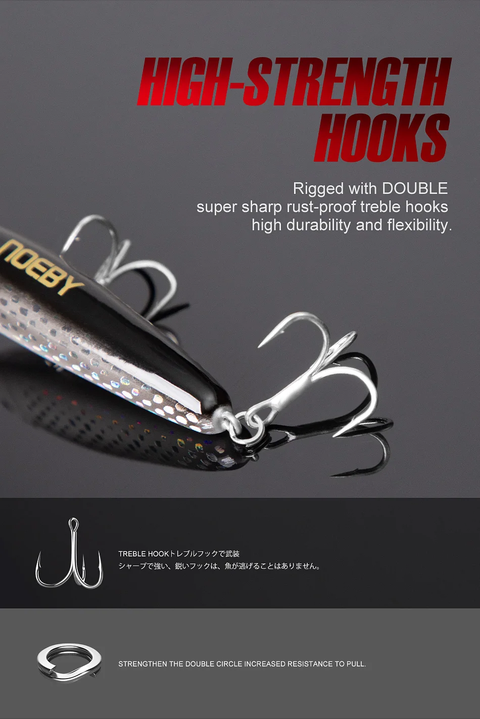 NOEBY Stiftförmiger Angelköder 75mm 28g Sinkender Stickbait Künstlicher Harter Köder für Weite Würfe Offshore Uferangeln Meeresfischerei-Köder – Detail 7