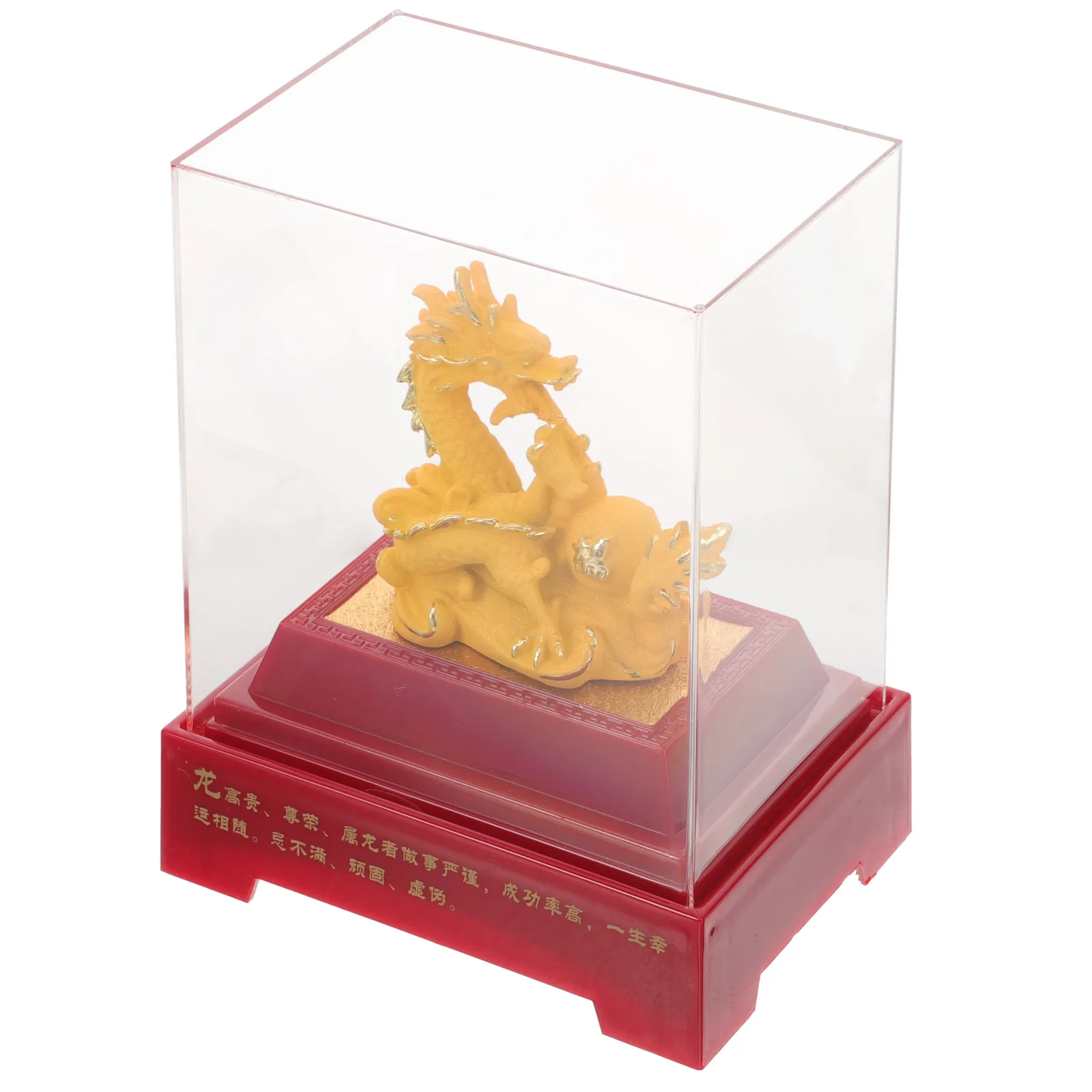 

s Golden Dragon Zodiac 2024 Cartoon Resin Desktop nament Home Decor Lucky Statue Figurine Dragon Craft Hardware