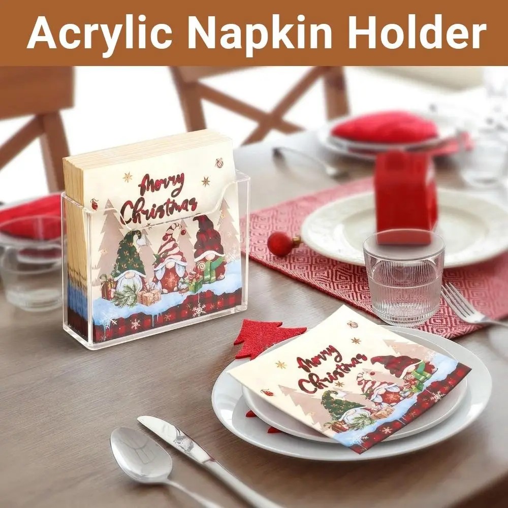 

Waterproof Acrylic Napkin Holder Clear Vertical Tissue Dispense Storage Organizer Table Decor Tissue Box For Guest