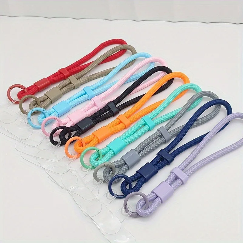 1PC for Mobile Phone Adjustable Short Lanyard Universal Colorful Patch Wrist Strap Hand Rope for Cell Phone Case Accessories