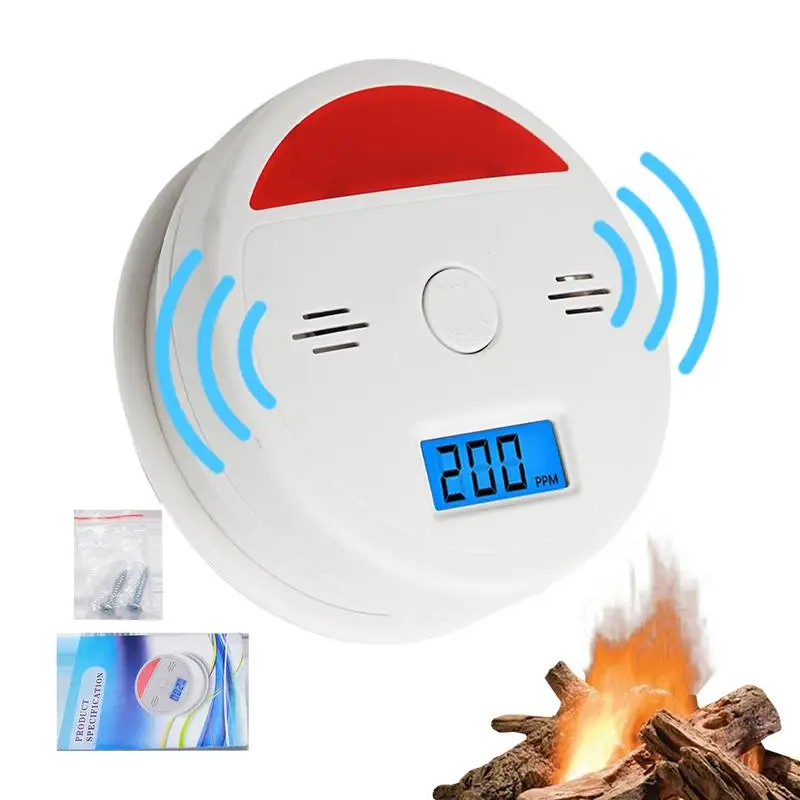 Smart Carbon Monoxide Detector Alarm Co Detector LCD Display Alarm Home Wireless Toxic Gas Leak Detector 1PCS CO Detector