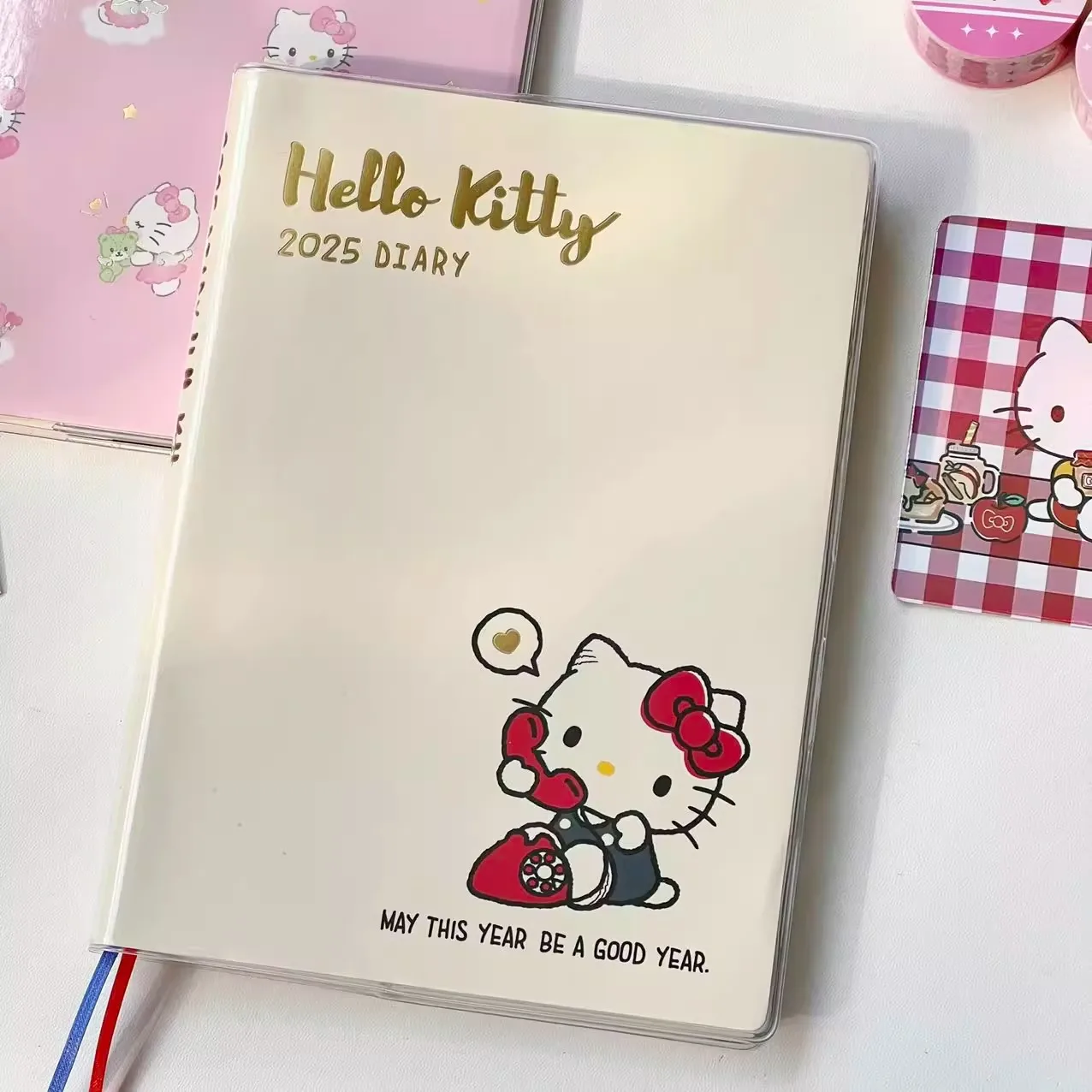 2025 Cartoon Notebook Daily Planner Student Cute Diary Handbook Colorful Illustrations Notebook Calendar Monthly Planner Gifts