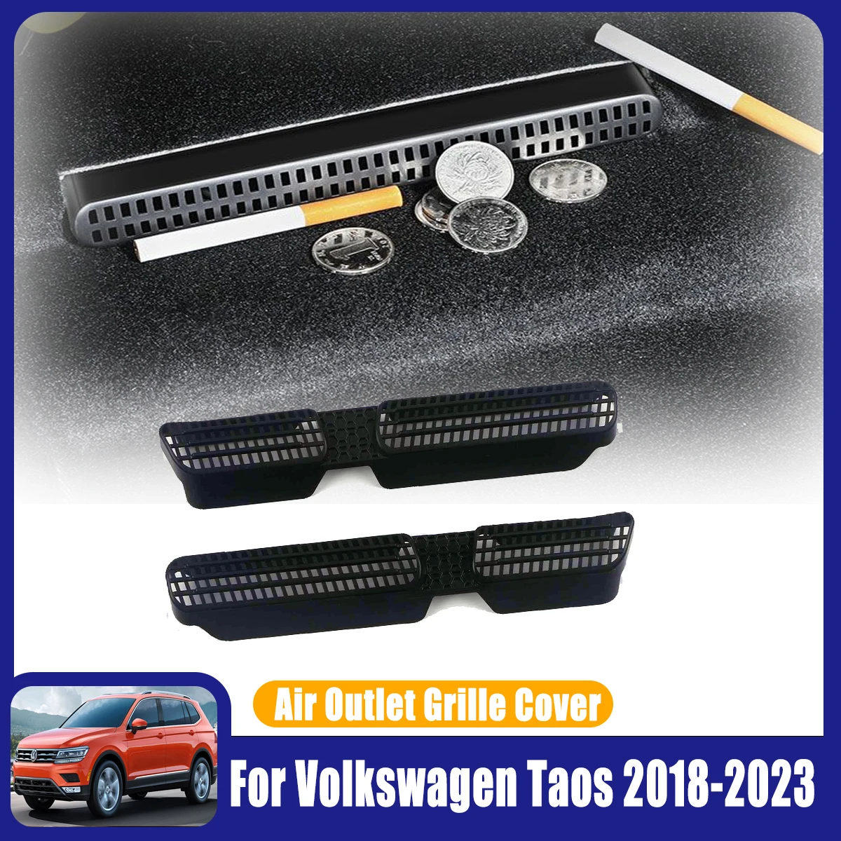 

For Volkswagen VW Taos Tharu 2018-2023 Car Air Condition Outlet Vent Covers Trim Under Seat Protection Accessories Anti Debris