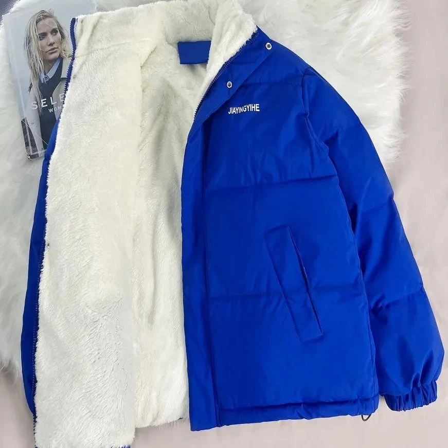 Women's Winter Jacket 2022 New Plush Warm Cotton Padded Jacket Women's Parkas Loose Winter Coats Female Windbreakers Outerwear