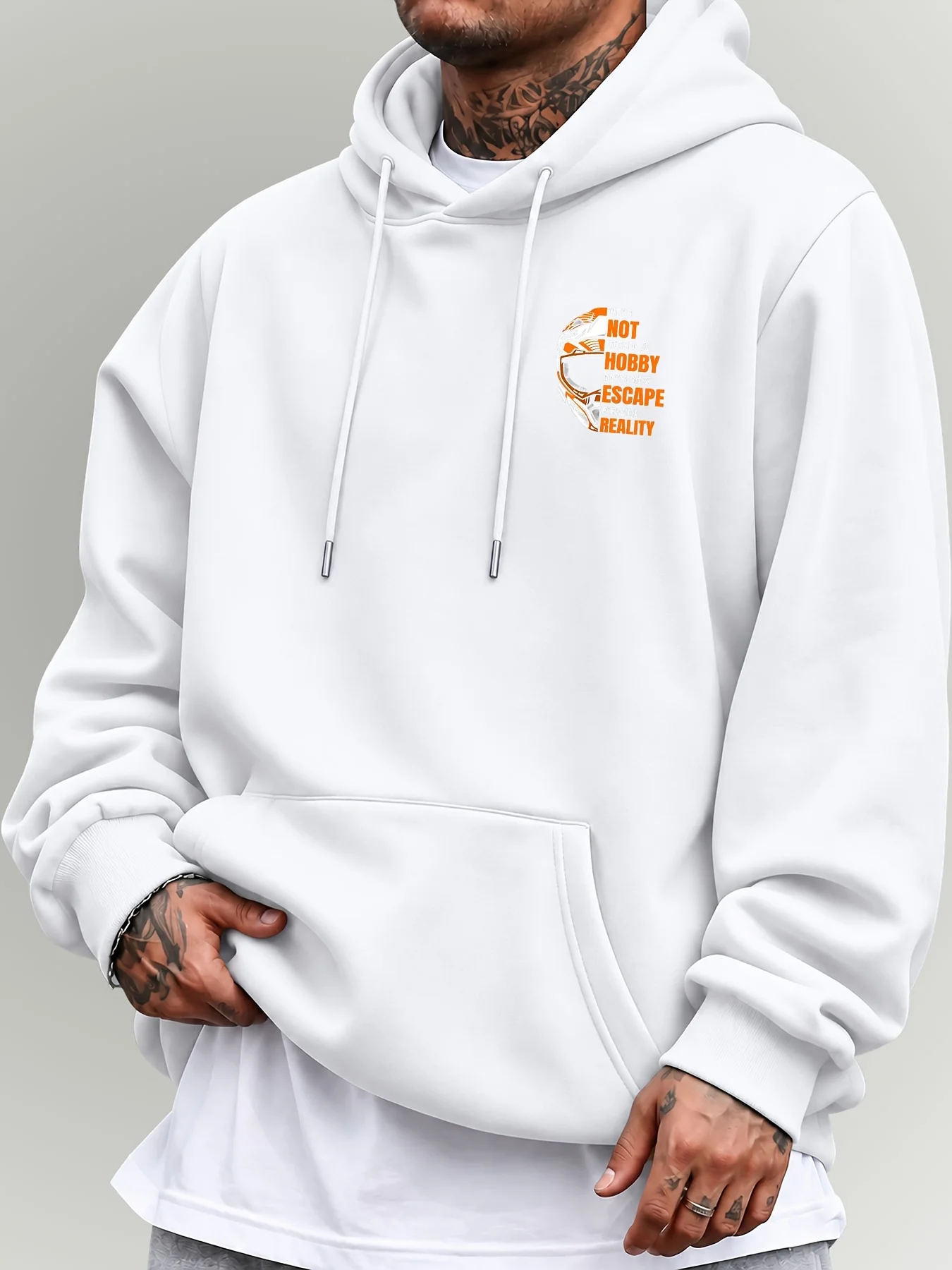 Men'S Sweatshirt IT'S NOT JUST A HOBBY Helmet Motorcycle Inspirational Text Print Western Biker Enthusiast Style Mature Men'S Top
