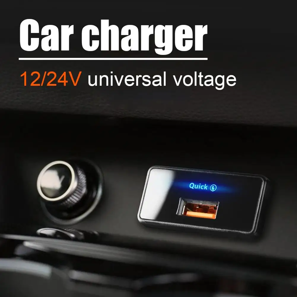 

USB Outlet Surface Mount Lightweight 18W/30W Car Charger 12V 24V Car USB Port Replacement Charger Socket Panel