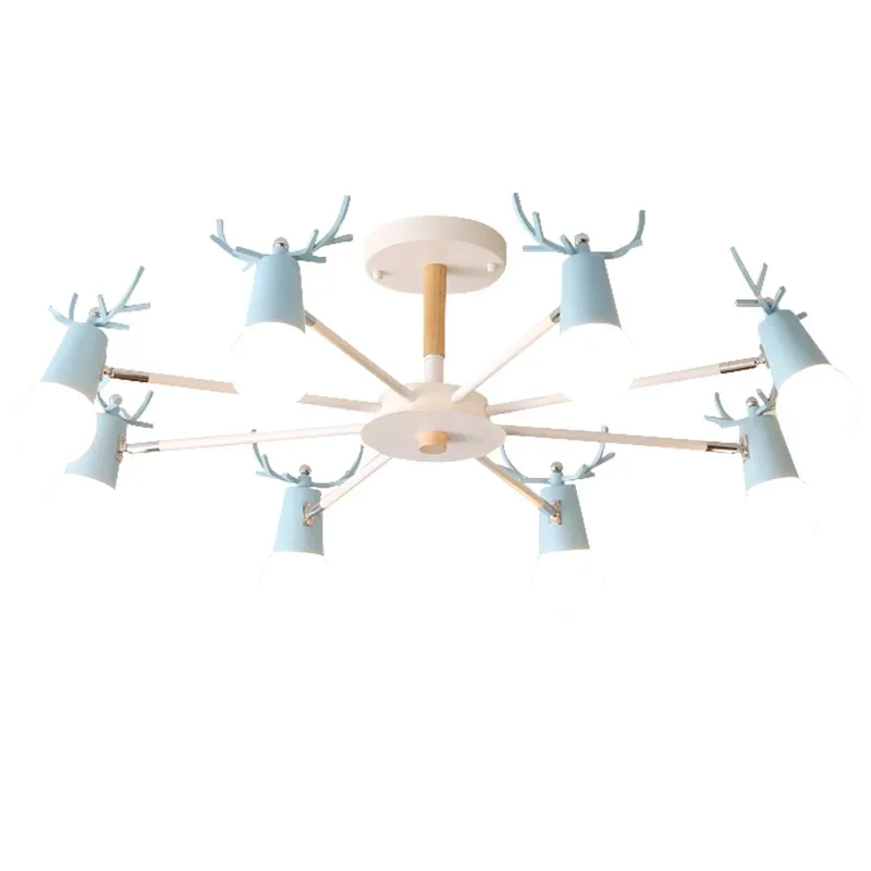 

Nordic minimalist creative antlers chandelier LED living room light Modern bedroom light Small apartment dining room children's