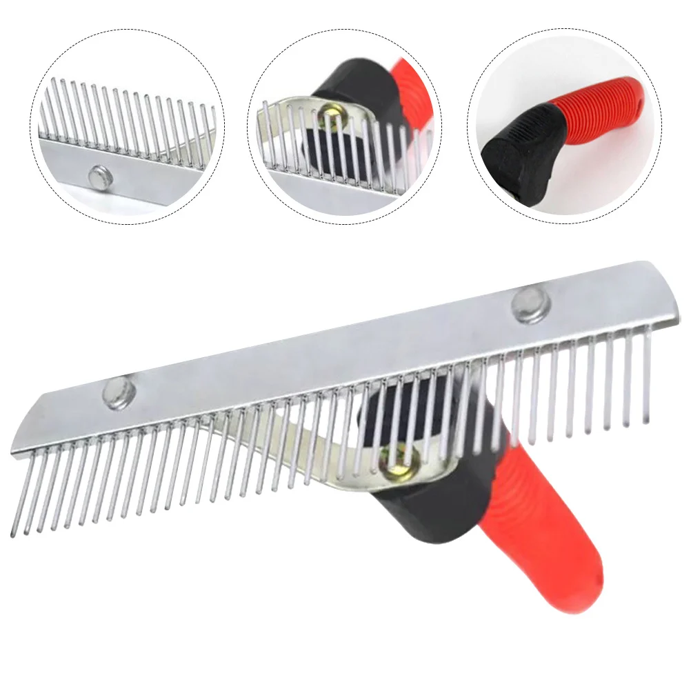 

Pet Grooming Brush Dog Cat Horse Cleaning Supplies Durable Metal Rubber Easy Operation No Wrist Pressure Pet Cleaner Brush