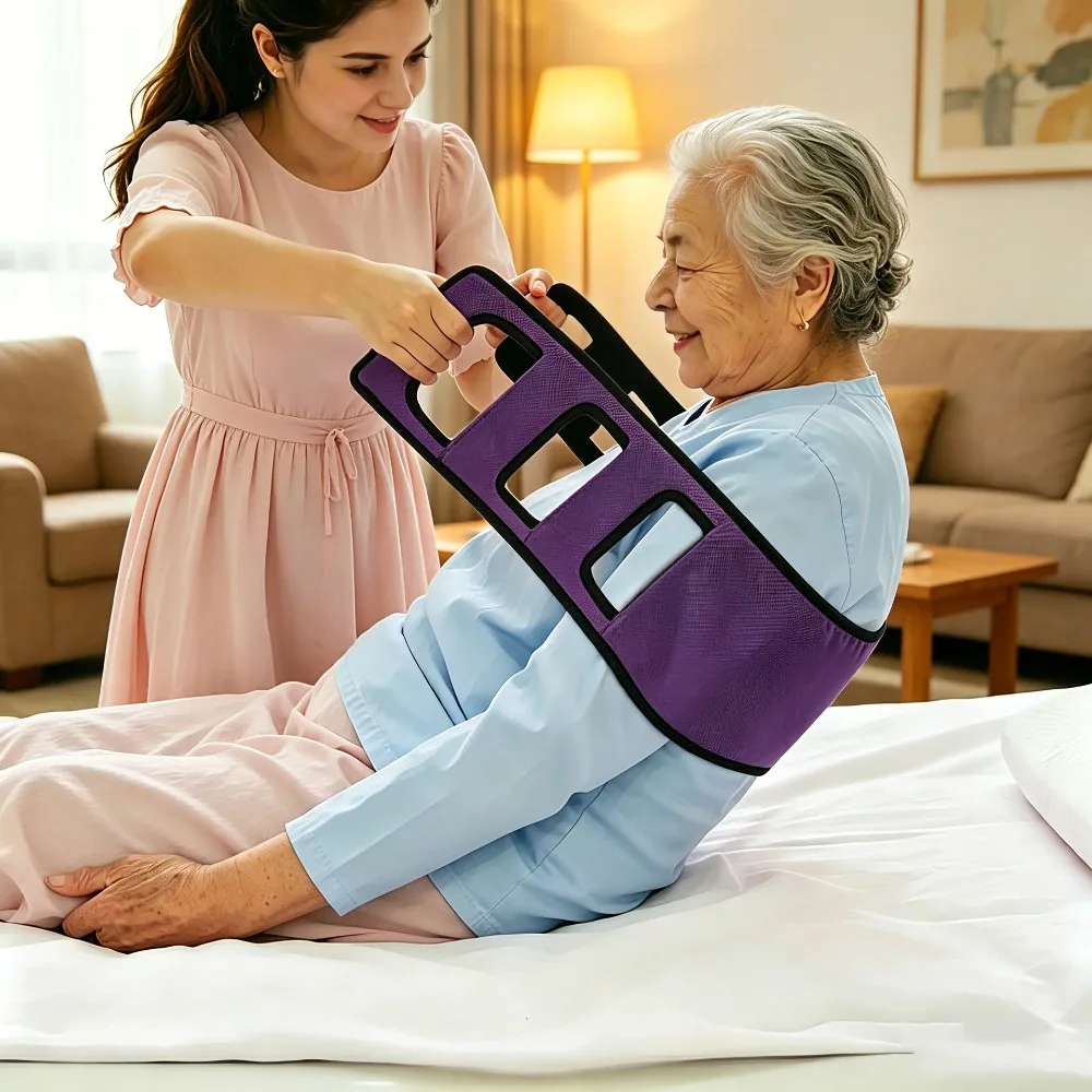 Bed Transfer Sling Positioning Bed Pad for Elderly Bedridden Patient,Padded Lifting Aids with Handles,Home Bed Mobility Assist