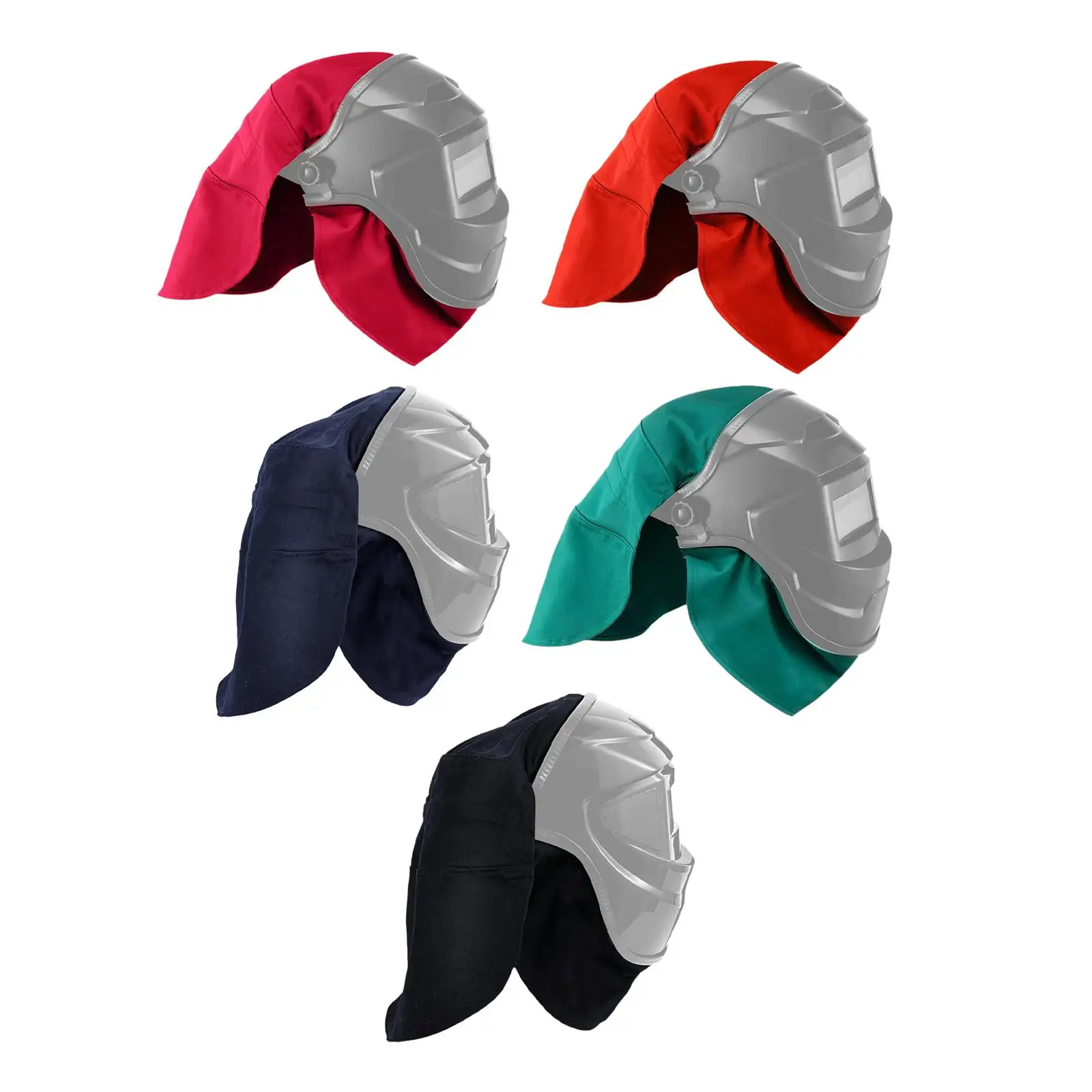Welding Helmet Cover and Helmet Bib Set Accessories Extended Headcover Gear Equipment Welder
