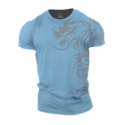 Dragon Abstract Men'S T-Shirt Simple T Shirt For Men Summer 3d Print Basic Short Sleeve Loose Breathable Top Tee Male Clothes