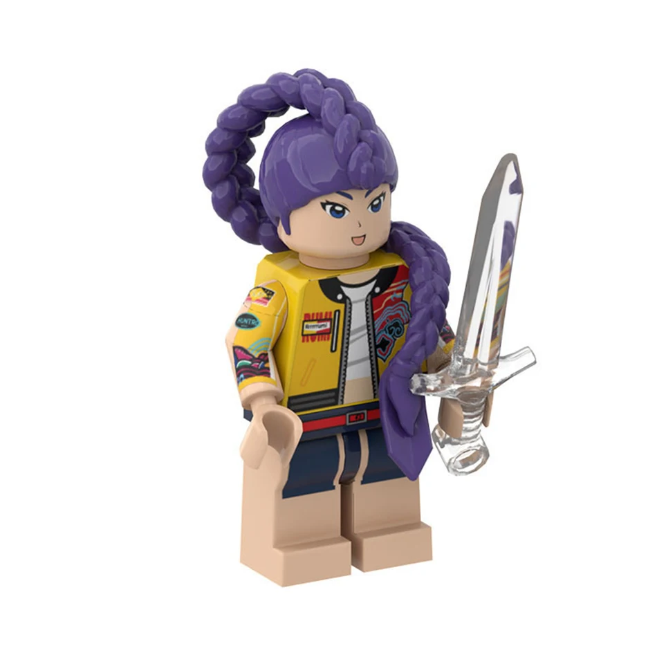 Hot Kpop chasseurs de démons Mini figurine blocs de construction jouet périphériques bureau décoration Collection figurines jouet cadeau de noël